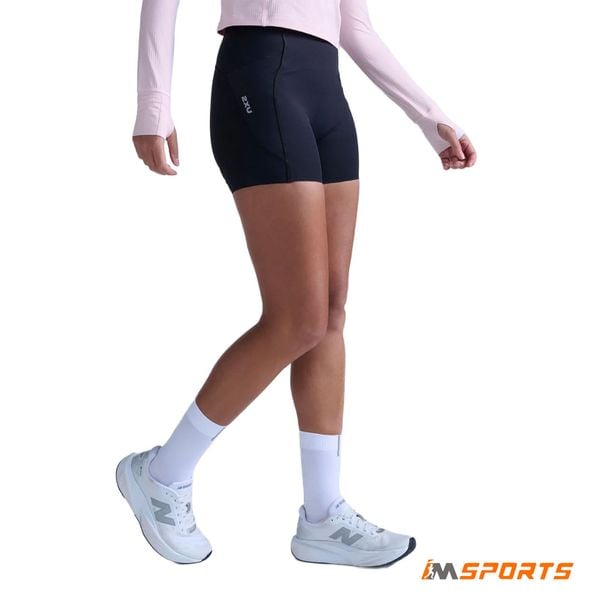 Quần Bó Cơ Nữ 2XU Aero Mesh Hi-Rise Comp 4 Inch Short - BLK/SRF