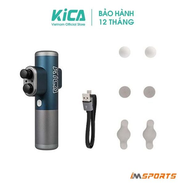 Dụng cụ massage cơ đa năng chuyên nghiệp 2 đầu - KiCA Pro Double - Blue