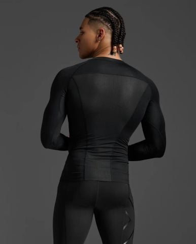 Áo Bó Cơ Nam 2XU Core Compression Long Sleeve - BLK/NLO