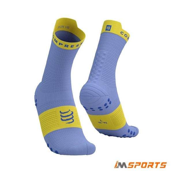 Tất Chạy Bộ Compresspot Pro Racing Socks v4.0 Ultralight Run High - JACARANDA/MAIZE