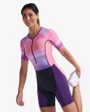  Bộ Quần Áo Ba Môn Phối Hợp Nữ 2XU Aero Sleeved Trisuit - Pastel Pink/Acai 