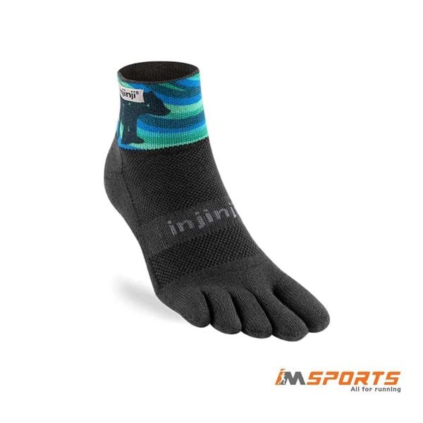 Tất Xỏ Ngón Chạy Bộ Injinji Artist Designed Trail Midweight Mini-Crew - Aurora