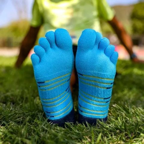 Tất Xỏ Ngón Chạy Đường Dài Injinji Ultra Run No Show - Pacific Blue