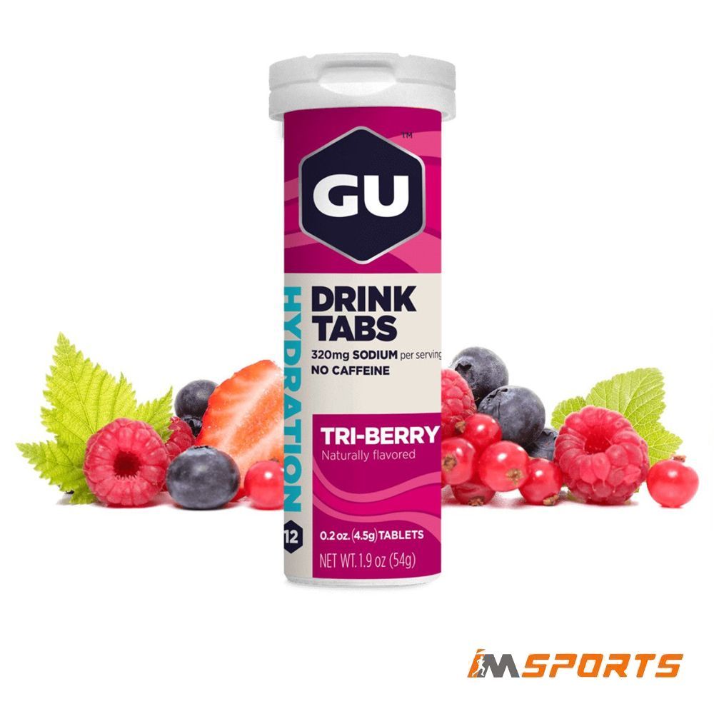  Tuýp 12 Viên Sủi Điện Giải GU Hydration Drink Tabs - Vị Dâu tổng hợp 