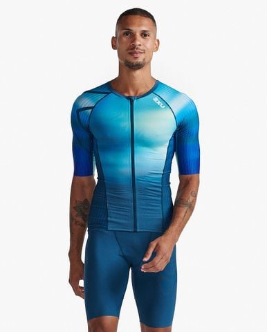 Áo Ba Môn Phối Hợp Triathlon 2XU Aero Tri Sleeved Top - SPG/MAJ