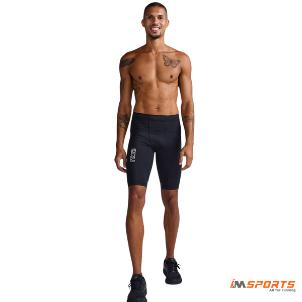 Quần Bó Cơ Nam 2XU Light Speed React Compression Shorts - BLK/WRF