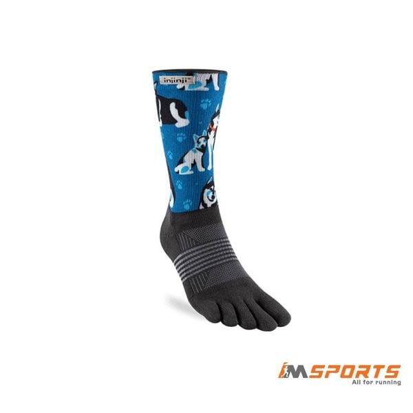 Tất Xỏ Ngón Chạy Bộ Injinji Artist Designed Women's Trail Midweight Crew - Huskies