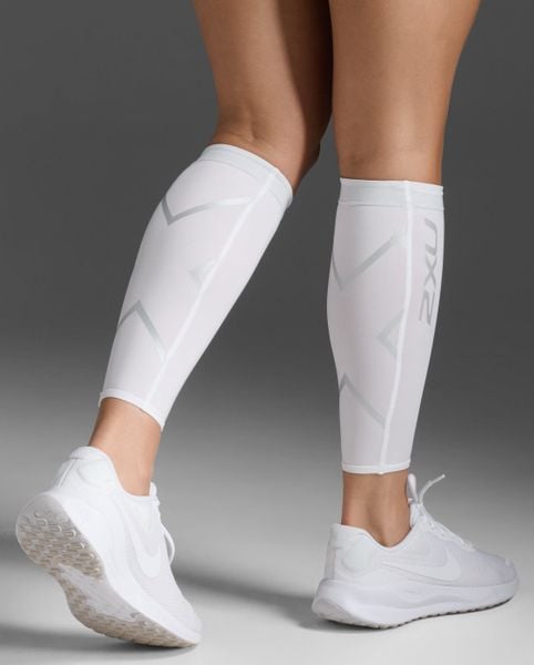Bó Ống Chân 2XU Compression Calf Unisex - White