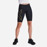  Quần Bó Cơ Nữ 2XU Light Speed Mid-Rise Compression Shorts - BLK/GRF 