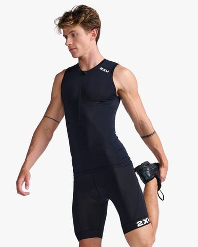 Áo Ba Môn Phối Hợp Triathlon 2XU Core Tri Tank - BLK/WHT