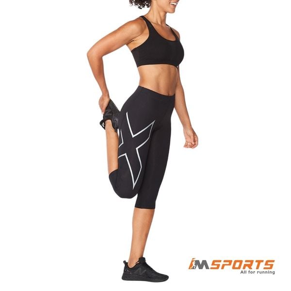 Quần Bó Cơ Nữ 2XU Core Compression 3/4 Tights - BLK/SIL