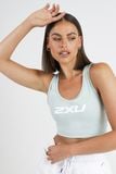  Áo Bra Chạy Bộ 2XU Motion Racerback Crop Bra - MIN/WHT 