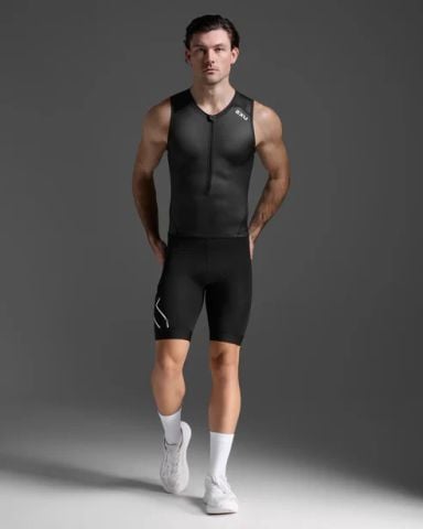 Bộ Quần Áo Nam Ba Môn Phối Hợp Triathlon 2XU Core Trisuit - BLK/WHT