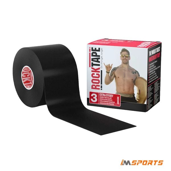 Băng Dán Cơ Thể Thao ROCKTAPE H2O Extra Sticky Tape 5cm x 5m - Black