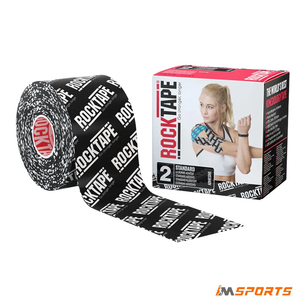 Băng Dán Cơ Thể Thao ROCKTAPE STD Tape 5cm x 5m - Logo Black 