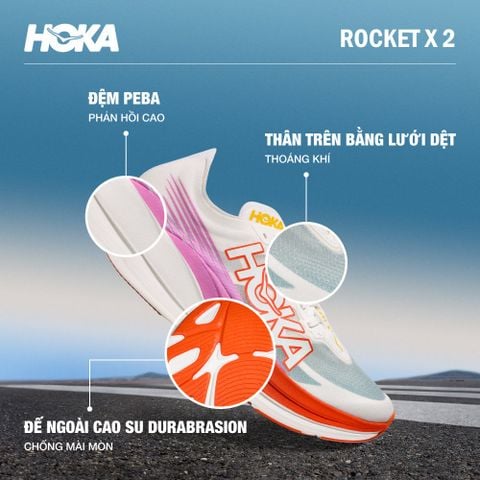 Giày Chạy Bộ Nữ Hoka Rocket X 2 - FLV