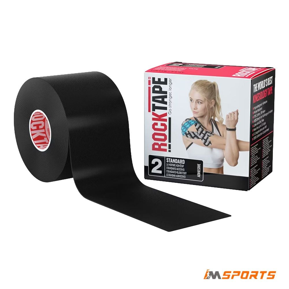  Băng Dán Cơ Thể Thao ROCKTAPE STD Tape 5cm x 5m - Black 