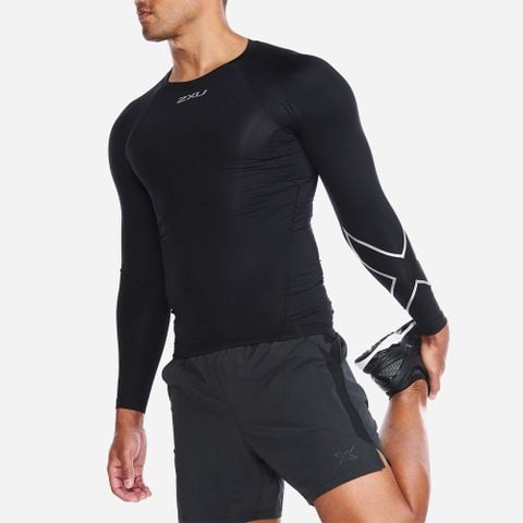 Áo Bó Cơ Nam 2XU Core Compression Long Sleeve - BLK/SIL