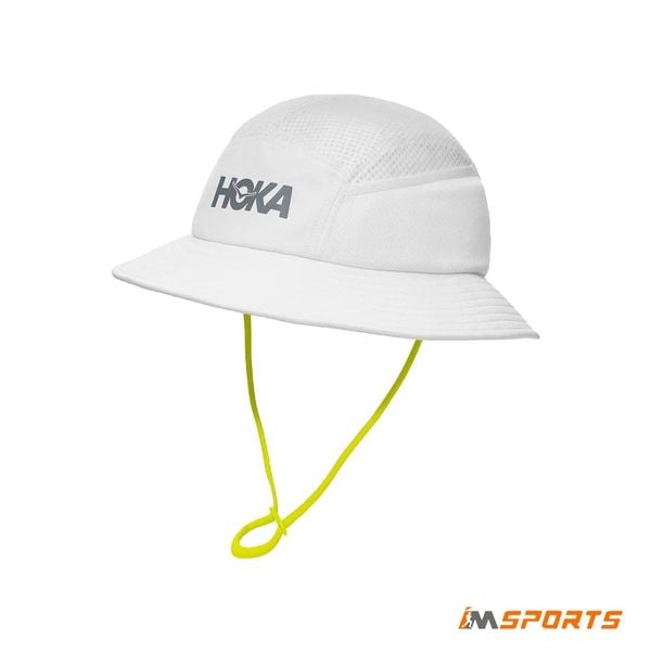 Mũ Chạy Bộ Rộng Vành Hoka Bucket Adventure Hat 2.0 - WHT