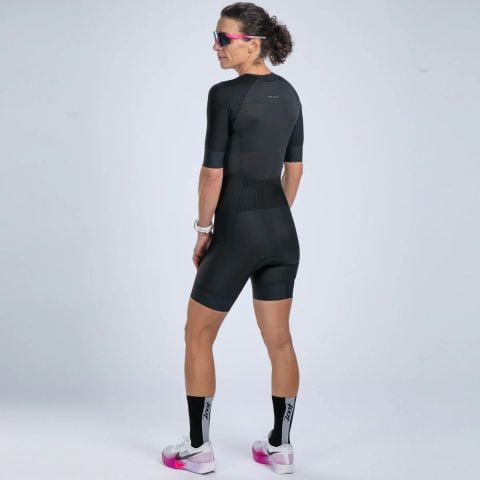 Bộ Quần Áo Ba Môn Nữ Zoot Women's Elite Tri Aero Fz Racesuit - Jet Black
