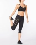  Quần Bó Cơ Chạy Bộ Nữ 2XU Light Speed Mid-Rise Comp 3/4 - BLK/GRF 