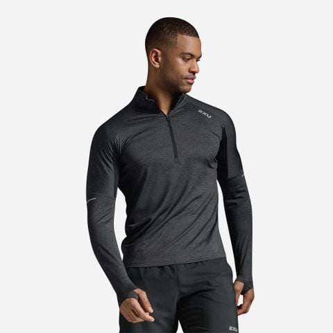 Áo Dài Tay Nam 2XU Aero 1/2 Zip - Black/Grey