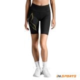  Quần Bó Cơ Nữ 2XU Light Speed Mid-Rise Compression Shorts - BLK/GRF 