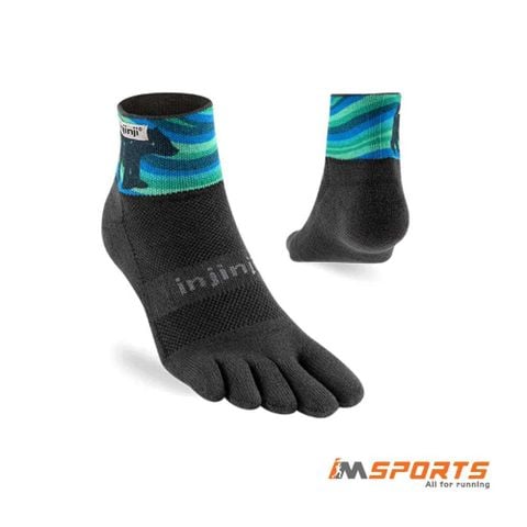 Tất Xỏ Ngón Chạy Bộ Injinji Artist Designed Trail Midweight Mini-Crew - Aurora