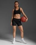  Quần Bó Cơ Nữ 2XU Core Comp Game Day 5" Shorts - BLK/SIL 