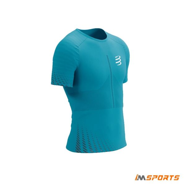 Áo Chạy Bộ Nam Compressport Racing SS Tshirt -MOSAIC BLUE/MAGNET