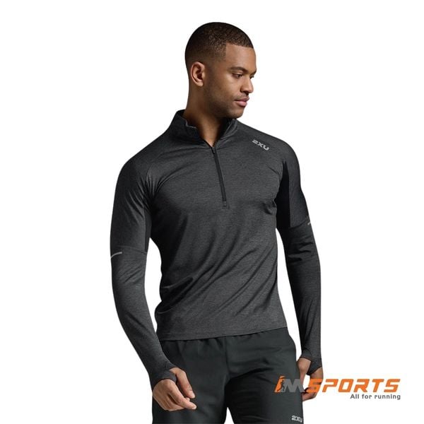 Áo Dài Tay Nam 2XU Aero 1/2 Zip - Black/Grey