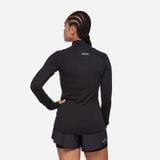  Áo Tay Dài Bó Cơ Nữ Hoka Basezip Long - Black 