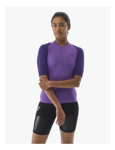 Áo Chạy Địa Hình Nữ Compressport Trail Racing Postural SS Top W - Purple/Lilac