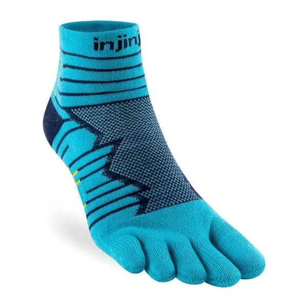 Tất Xỏ Ngón Chạy Đường Dài Injinji Ultra Run Mini-Crew - Pacific Blue
