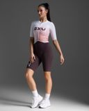  Bộ Quần Áo Ba Môn Phối Hợp Nữ 2XU Light Speedreact Sleeved Trisuit - WHT/POR 