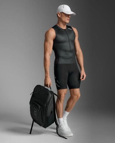 Áo Ba Môn Phối Hợp Nam 2XU Core Tri Tank - BLK/WHT