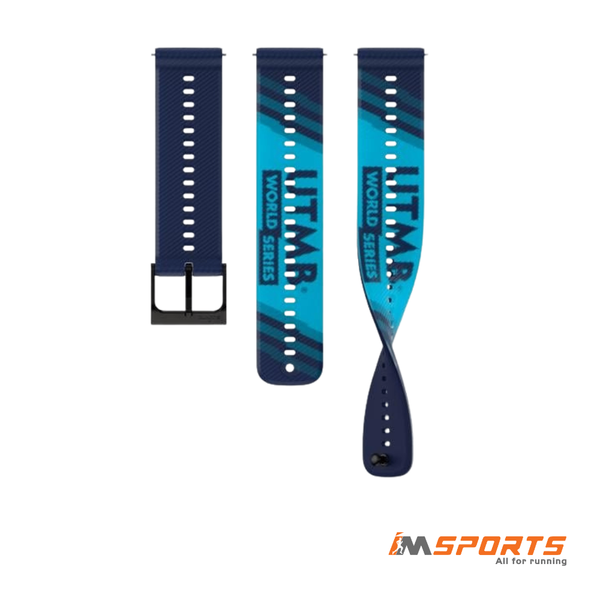 Dây Đồng Hồ Suunto 22mm Athletic 6 Silicone Strap UTMB World Series Navy Blue S+M