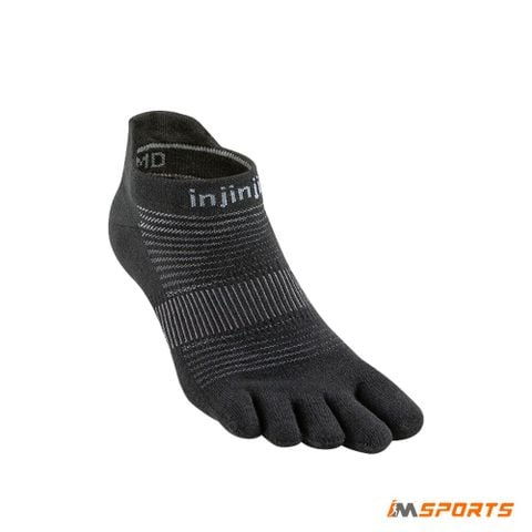 Tất xỏ ngón chạy bộ Injinji RUN Lightweight No Show - Black