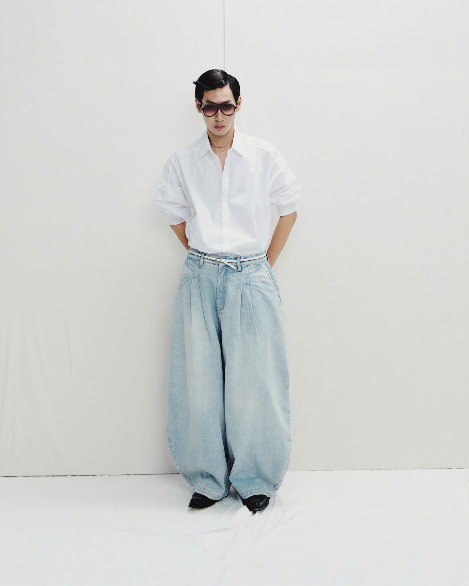  LOOSE FLOW DENIM PANTS 