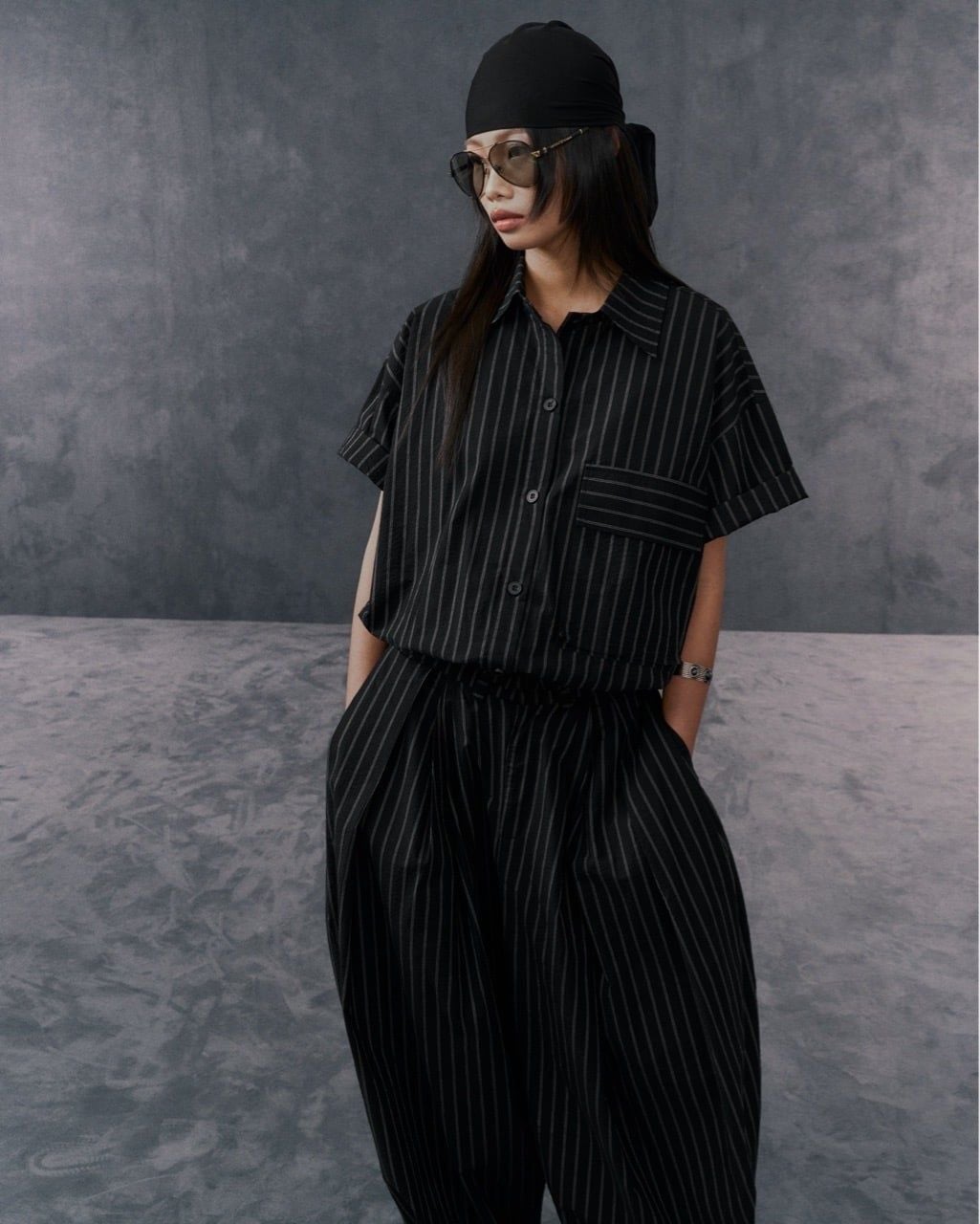  PUFF STRIPED PANTS 