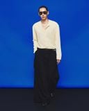  MULTI-PLEATED DENIM PANTS 