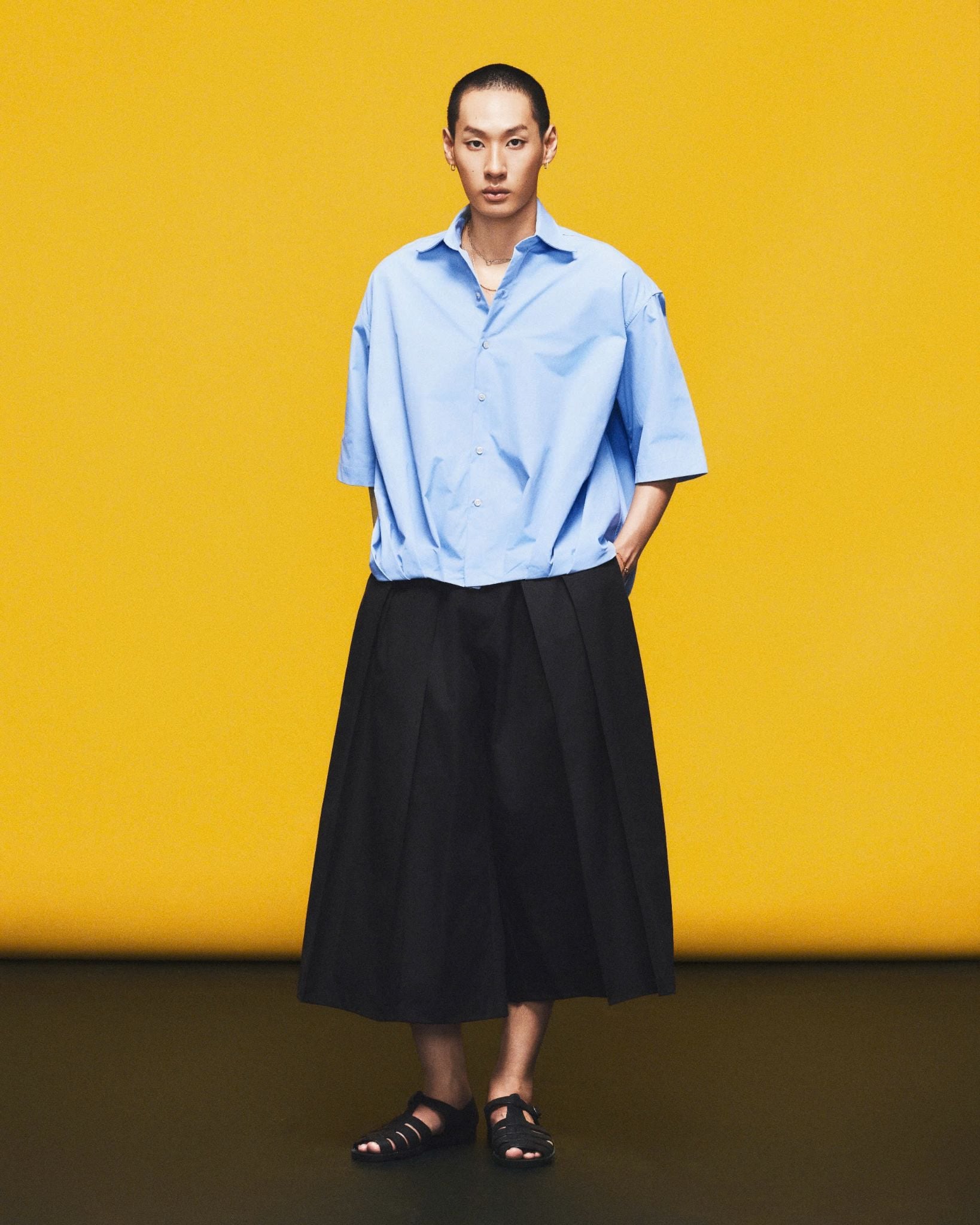  OVERLAP CULOTTE PANTS 