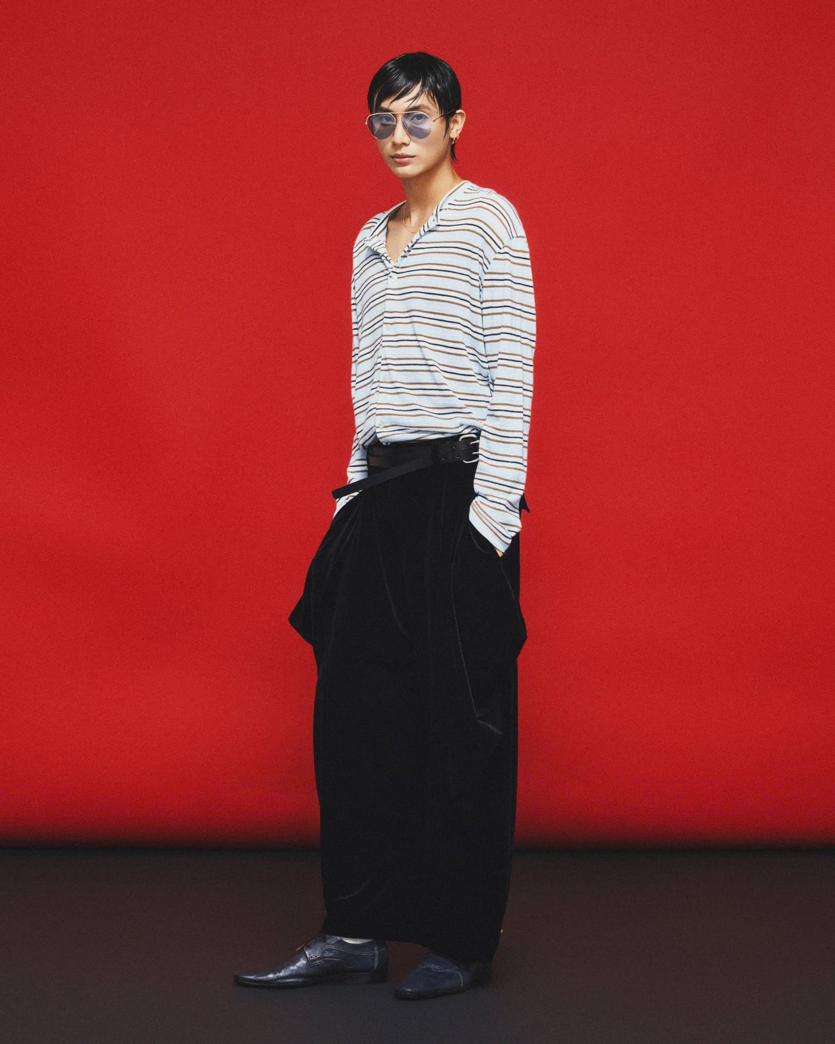  LITE STRIPED CARDIGAN 