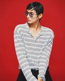  LITE STRIPED CARDIGAN 