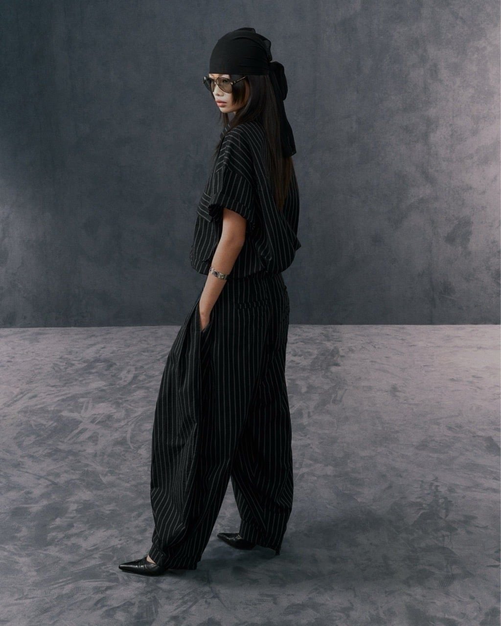  PUFF STRIPED PANTS 
