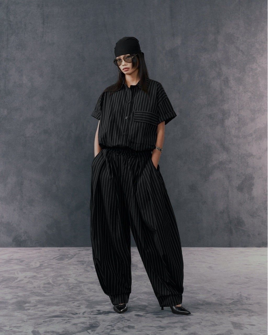  PUFF STRIPED PANTS 