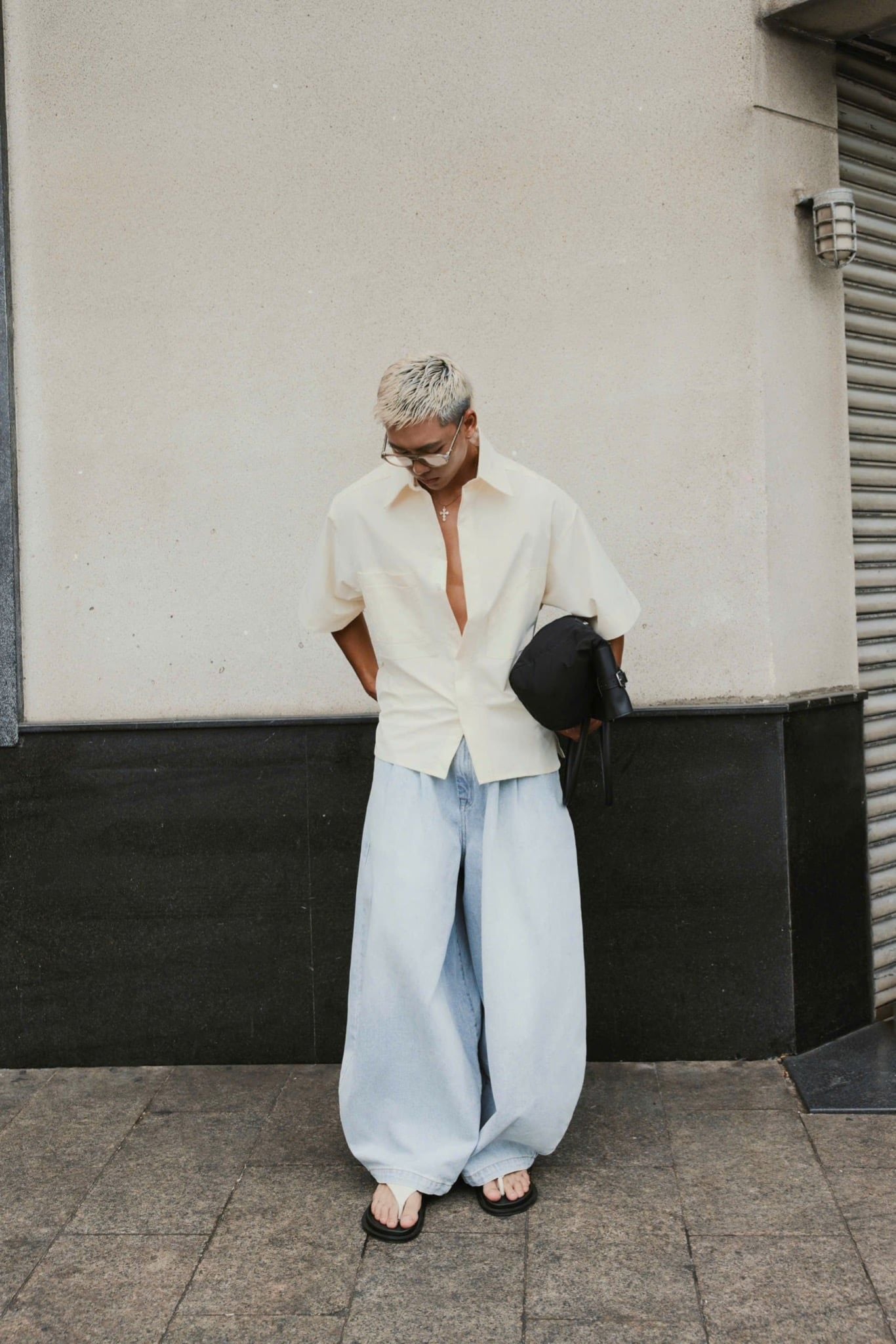  LOOSE FLOW DENIM PANTS 