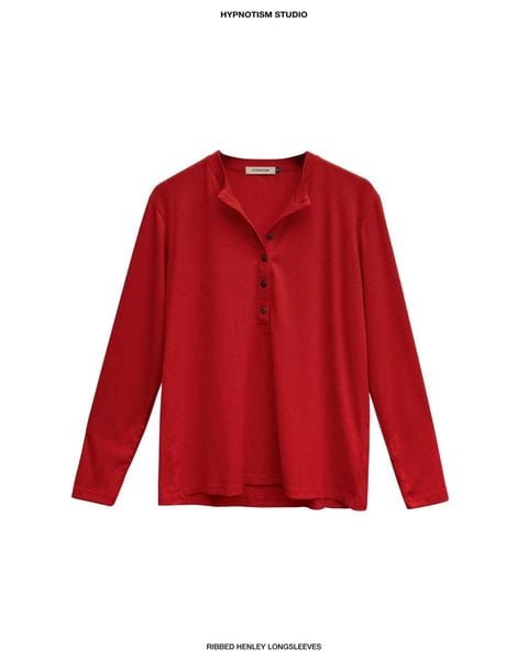  RIBBED HENLEY TOP 