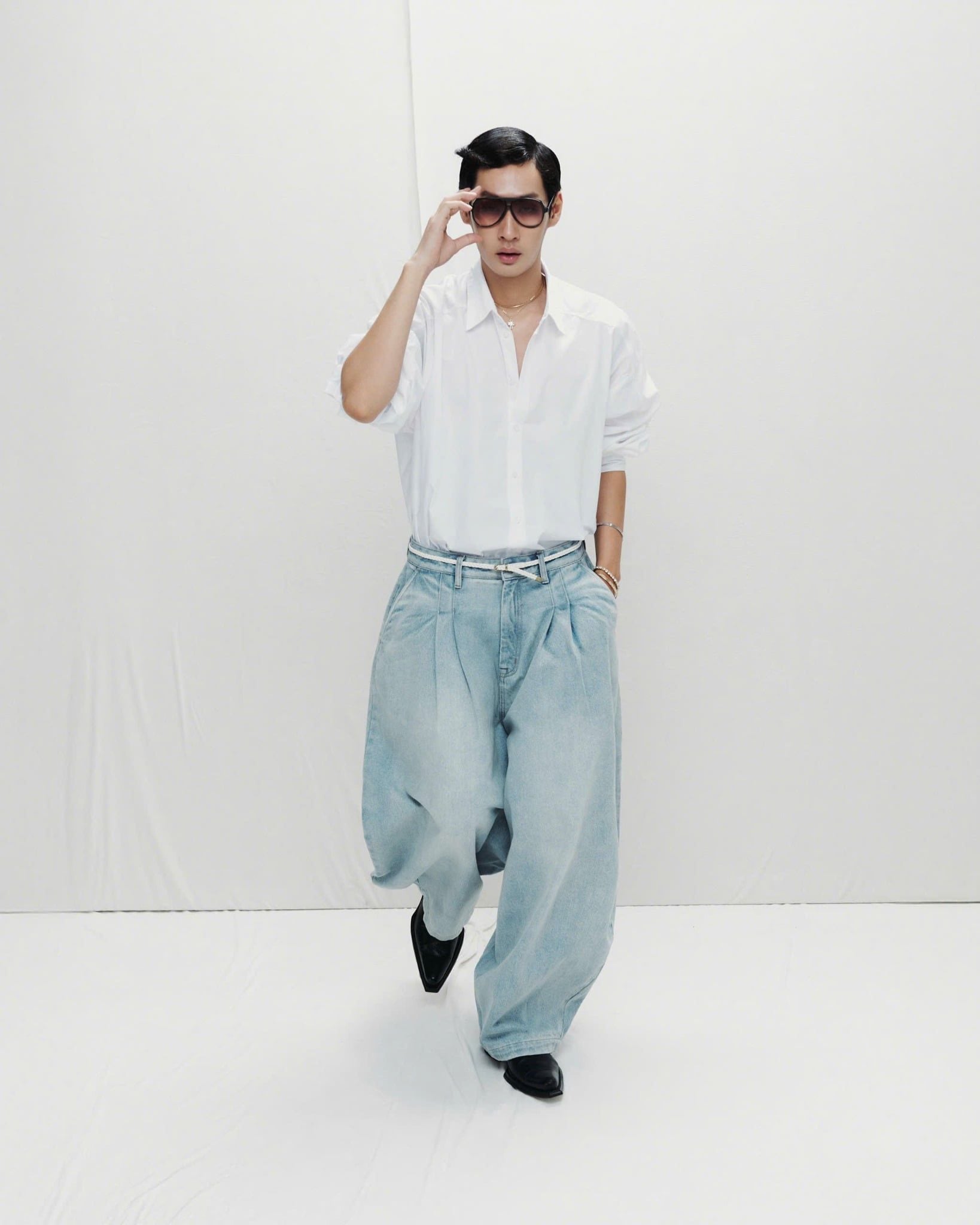  LOOSE FLOW DENIM PANTS 