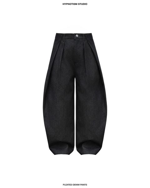  DENIM PLEATED PANTS 